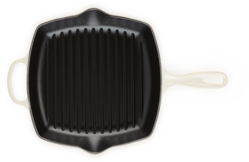 Le Creuset Gietijzeren Vierkante Grillpan Meringue 26cm - 4