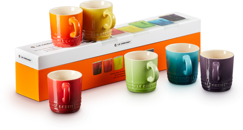 Le Creuset Regenboog Set Espressokopjes Per 6 100ml-0