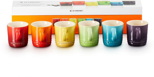 Le Creuset Regenboog Set Espressokopjes Per 6 100ml-1