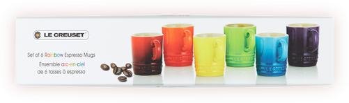 Le Creuset Regenboog Set Espressokopjes Per 6 100ml-10