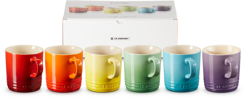 Le Creuset Regenboog Set Mokken Per 6 350ml-1