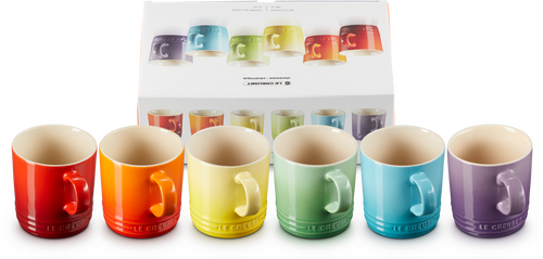 Le Creuset Regenboog Set Mokken Per 6 350ml-2