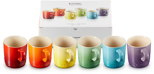 Le Creuset Regenboog Set Mokken Per 6 350ml-3