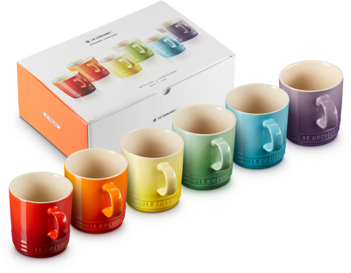 Le Creuset Regenboog Set Mokken Per 6 350ml-5