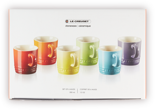 Le Creuset Regenboog Set Mokken Per 6 350ml-8