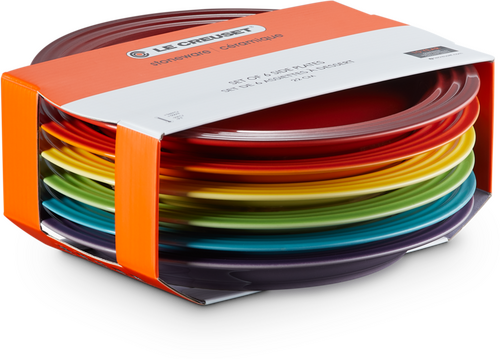 Le Creuset Regenboog Set Ontbijtbordjes Per 6 22cm-0