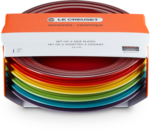 Le Creuset Regenboog Set Ontbijtbordjes Per 6 22cm-4