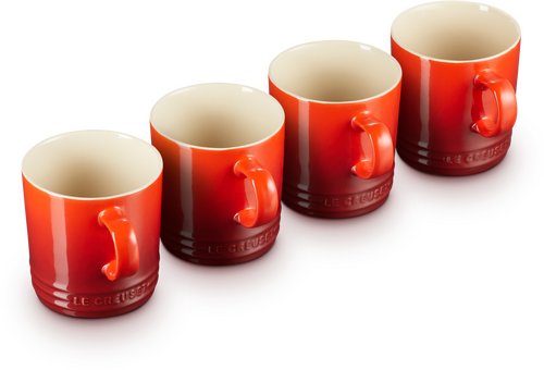 Le Creuset Set Mokken Per 4 Kersenrood 350ml-0