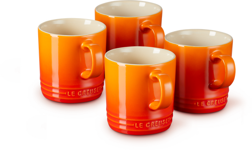 Le Creuset Set Mokken Per 4 Oranjerood 350ml-0