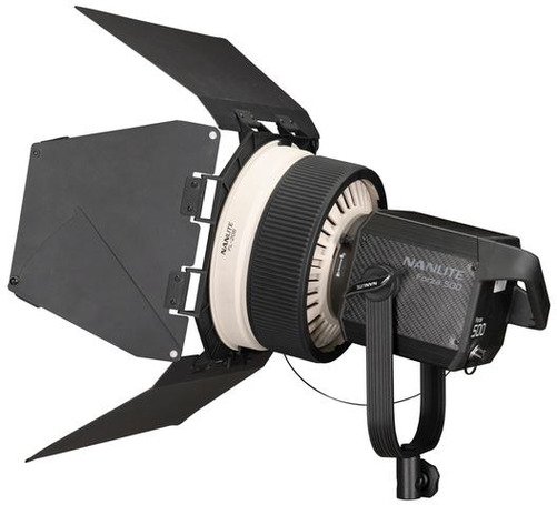 Nanlite Fresnel Lens w/ Barndoors (NL-FZ300 and 500) - 2