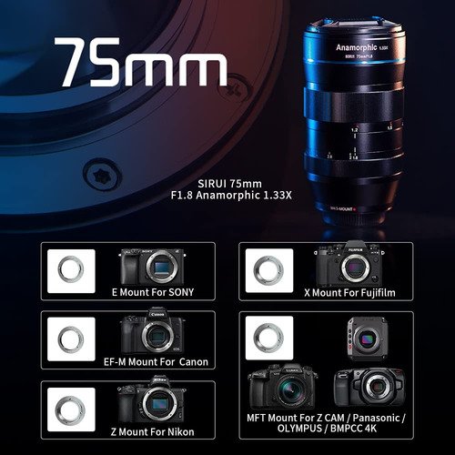 Sirui 75mm Anamorphic Lens (EFM mount) - 10
