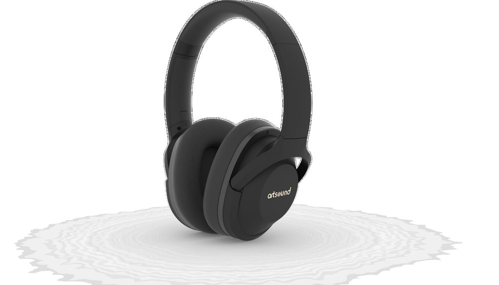 ArtSound BRAINWAVE07, Bluetooth over-ear koptelefoon, Active Noise Cancelling (ANC), zwart