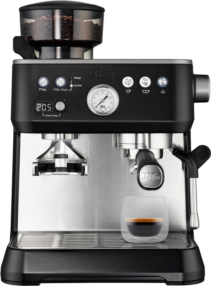 Solis Grind & Infuse Perfetta 1019 Espressomachine - Pistonmachine - Koffiemachine met Bonen - Zwart