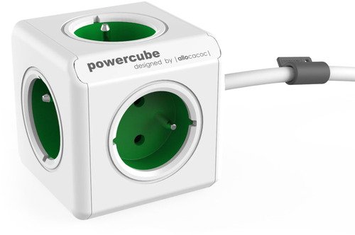 Allocacoc PowerCube Extended Green 1,5m cable (FR)