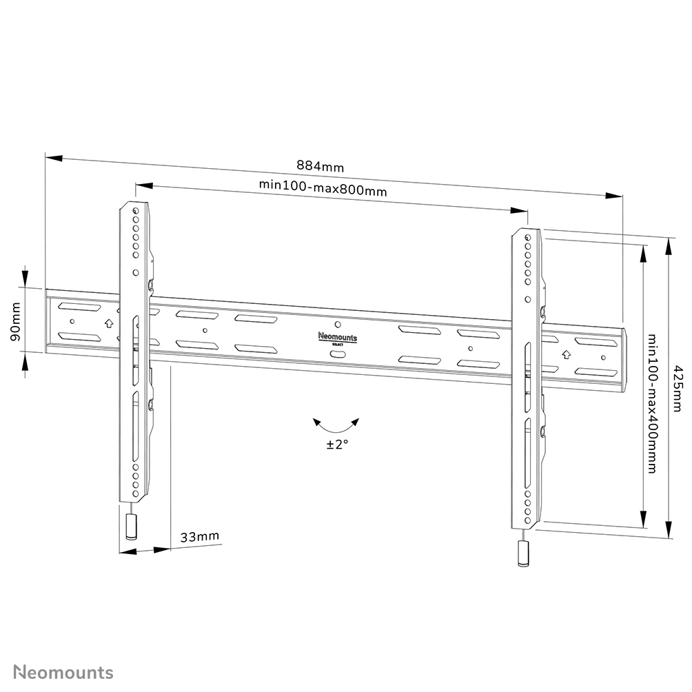 Neomounts Select Support mural WL30S-850BL18 - 19