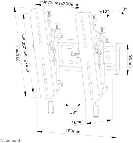 Neomounts Select Support mural WL35S-850BL12 - 20