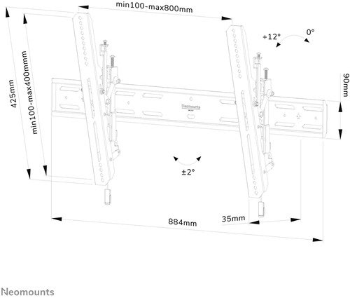 Neomounts Select Support mural WL35S-850BL18 - 20
