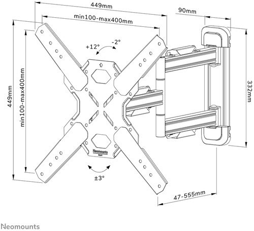 Neomounts Select Support mural WL40S-850BL14 - 20