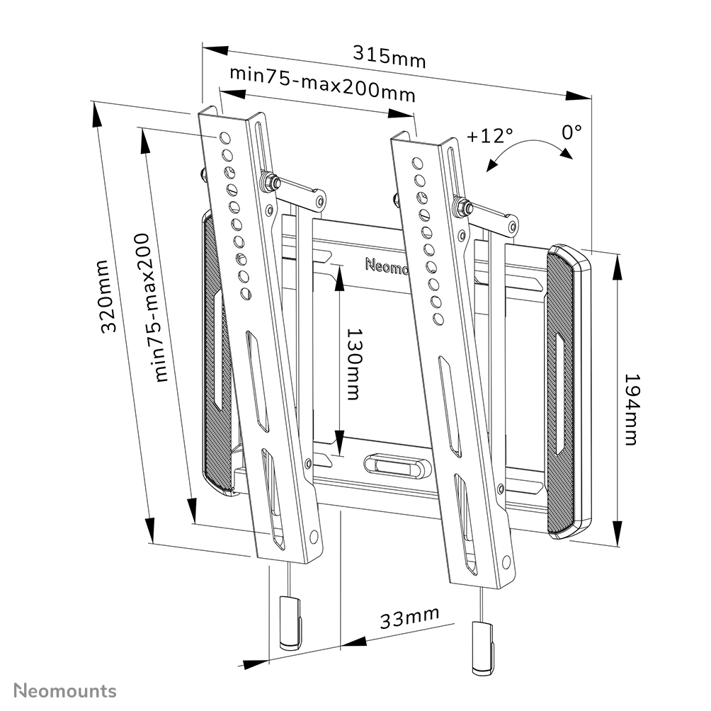 Neomounts By Newstar Wall Mount WL35-550B12 - 19