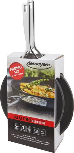 Demeyere Alu Pro Dura Glide Koekenpannenset - Ø24  Ø28cm - 5