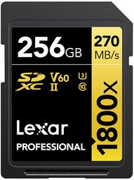 Lexar Professional SDXC 256GB BL 1800x UHS-II V60 gold