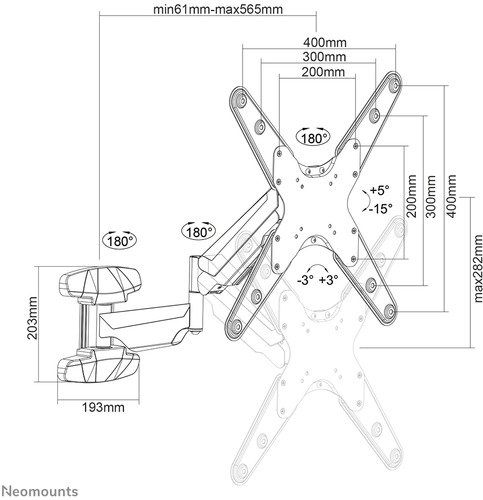 Neomounts By Newstar WL70-550BL14 - 13