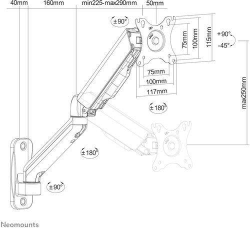 Neomounts By Newstar WL70-450BL11 - 17