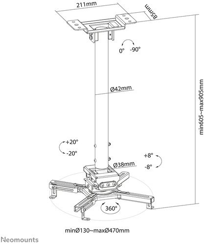 Neomounts By Newstar CL25-540BL1 - 16