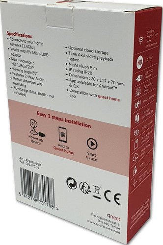 Qnect Indoor Basic 720P Camera - 10