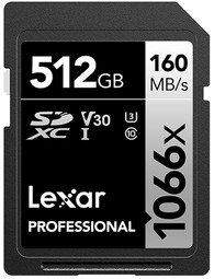 Lexar SDXC Professional UHS-I 1066x 512GB V30