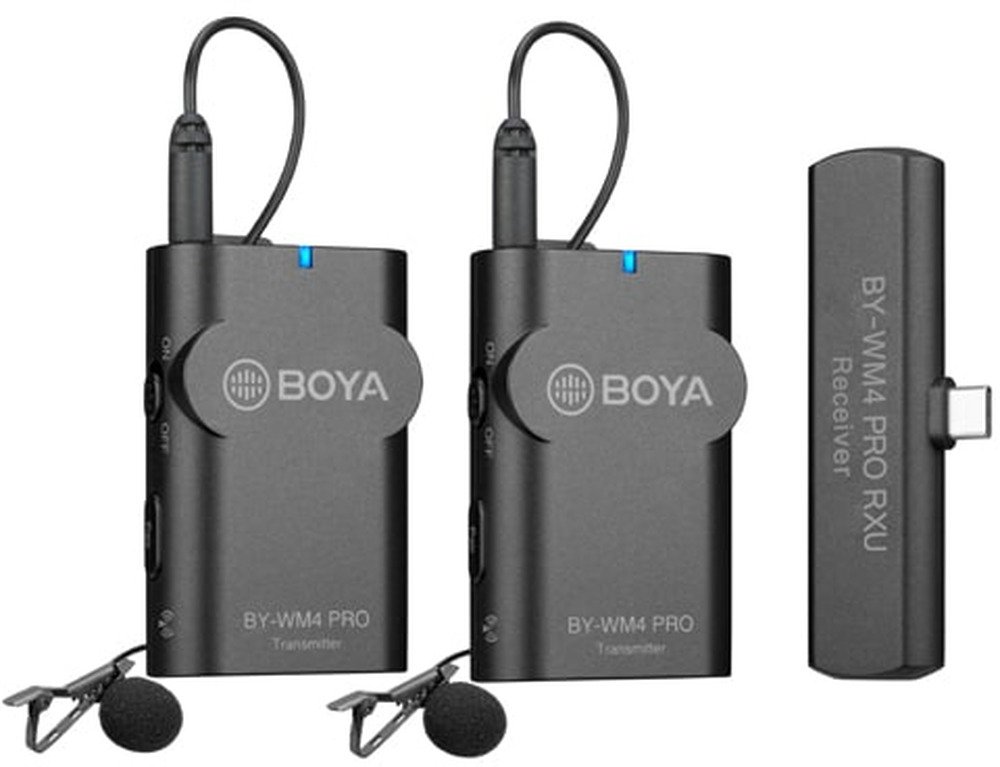 Boya 2.4 GHz Duo Lavalier Microfoon Draadloos BY-WM4 Pro-K6 voor Android