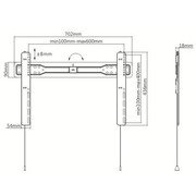 Cavus Muursteun Vlak 37-70 inch WMF204 - 5