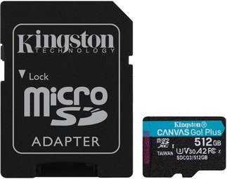 Kingston Canvas Go! Plus 512GB A2/V30/UHS-I microSDXC