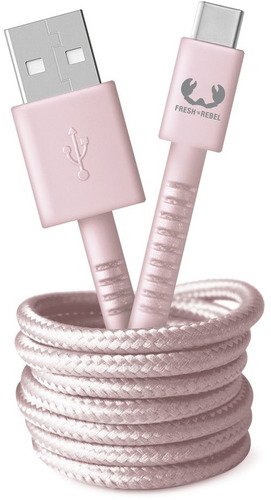 Fresh n Rebel USB - USB-C Fabriq Cable (2m) - Roze - 1