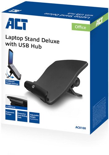 ACT AC8100 Laptop Stand avec USB Hub - 8