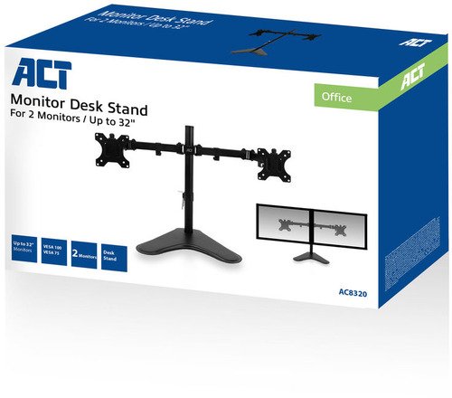 ACT AC8320 Monitor Desk Mount 2 schermen - 22