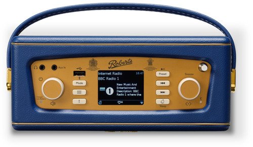 Radio-réveil Rétro Roberts Revival - DAB+/FM, Bluetooth, Charge USB, écran Rétro-éclairé, Bleu Ciel