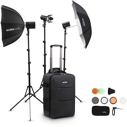 Godox AD300Pro  AD100Pro 3 Heads Kit - 1
