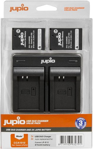 Jupio Value Pack: 2x Battery LP-E12 + USB Dual Charger - 1