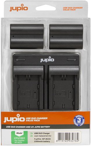 Jupio Value Pack: 2x Battery NP-W235 + USB Dual Charger - 1