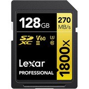 Lexar Professional SDXC 128GB BL 1800x UHS-II V60 gold