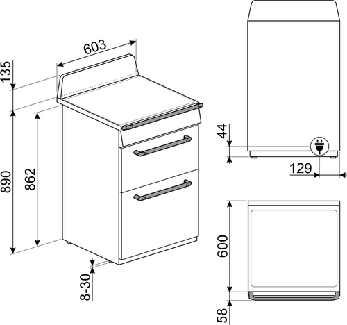 Smeg Fornuis TR62IP2-2