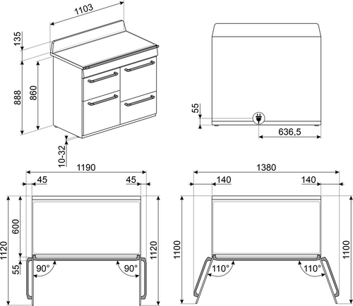 Smeg Fornuis TR4110IP2-3