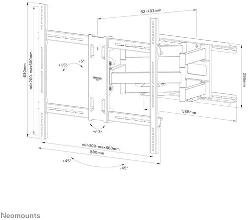 Neomounts by Newstar WL40S-950BL18 - 16