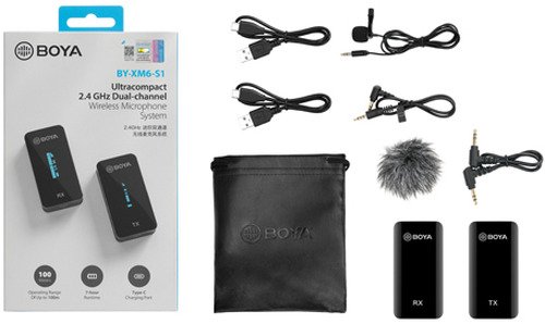 Boya BY-XM6-S1 Wireless Microphone 2.4 Ghz 1x transmitter - 11