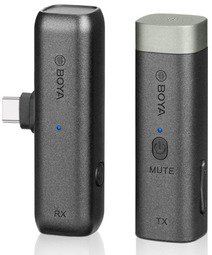 Boya BY-WM3U wireless mic with USB-C  3.5mm TRS  TRRS