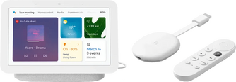Google Nest Hub Chalk + Chromecast HD 2K