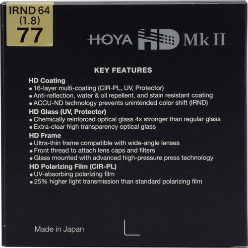 Hoya 77.0mm HD MkII IRND64 (1.8) - 3