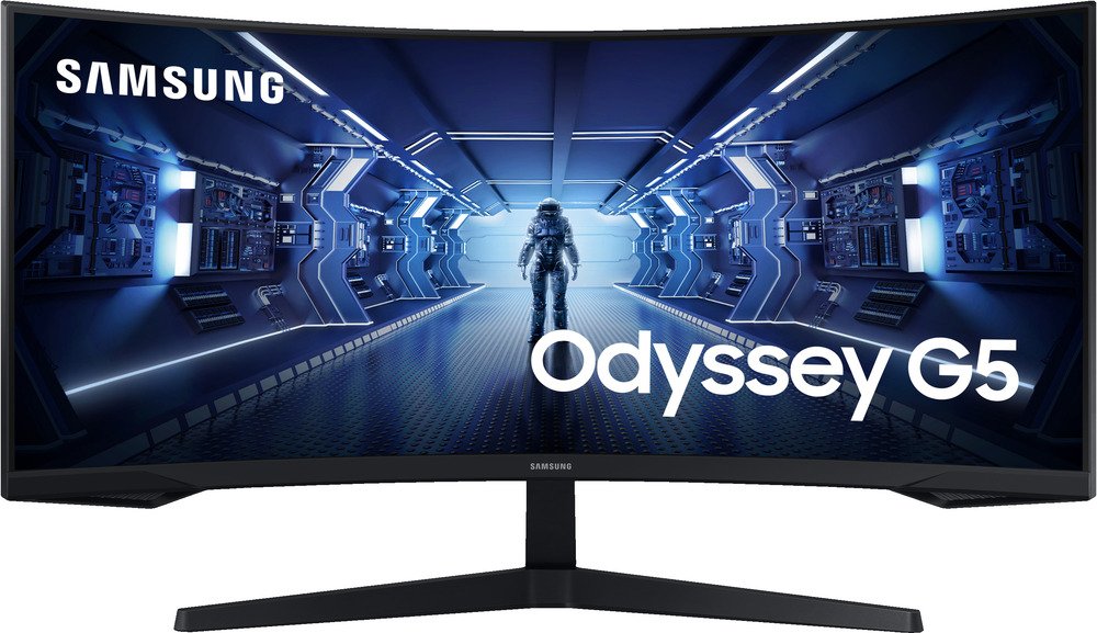 Samsung Odyssey C34G55TWWP, 86,4 cm (34"), 3440 x 1440 Pixels, UltraWide Dual Quad HD, LED, 1 ms, Zwart