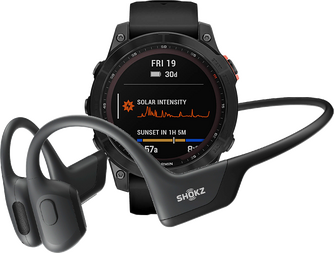 Garmin Fenix 7 Solar Slate Gray + Shokz OpenRun Pro Zwart